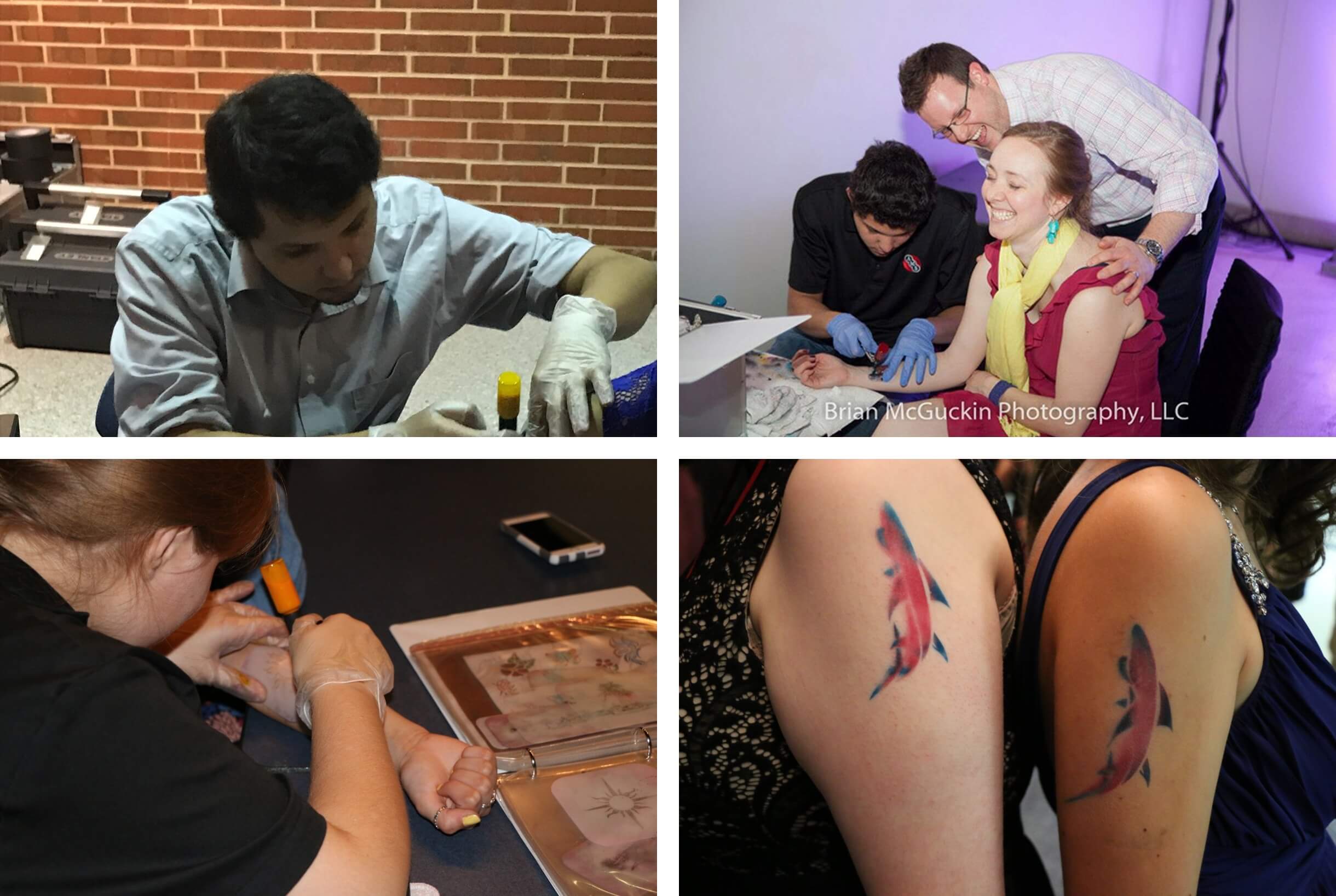 Collage of airbrush tattoos